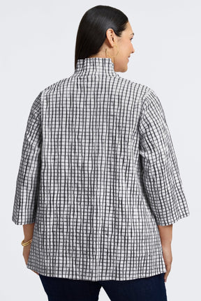 Carolina Plus Crinkle 3/4 Sleeve Shirt Jacket