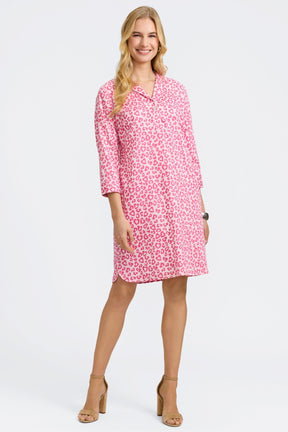 Sloane Tonal Cheetah 3/4 Sleeve Dress