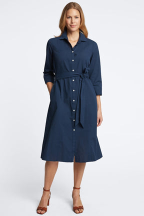 Fiona Seersucker 3/4 Sleeve Dress