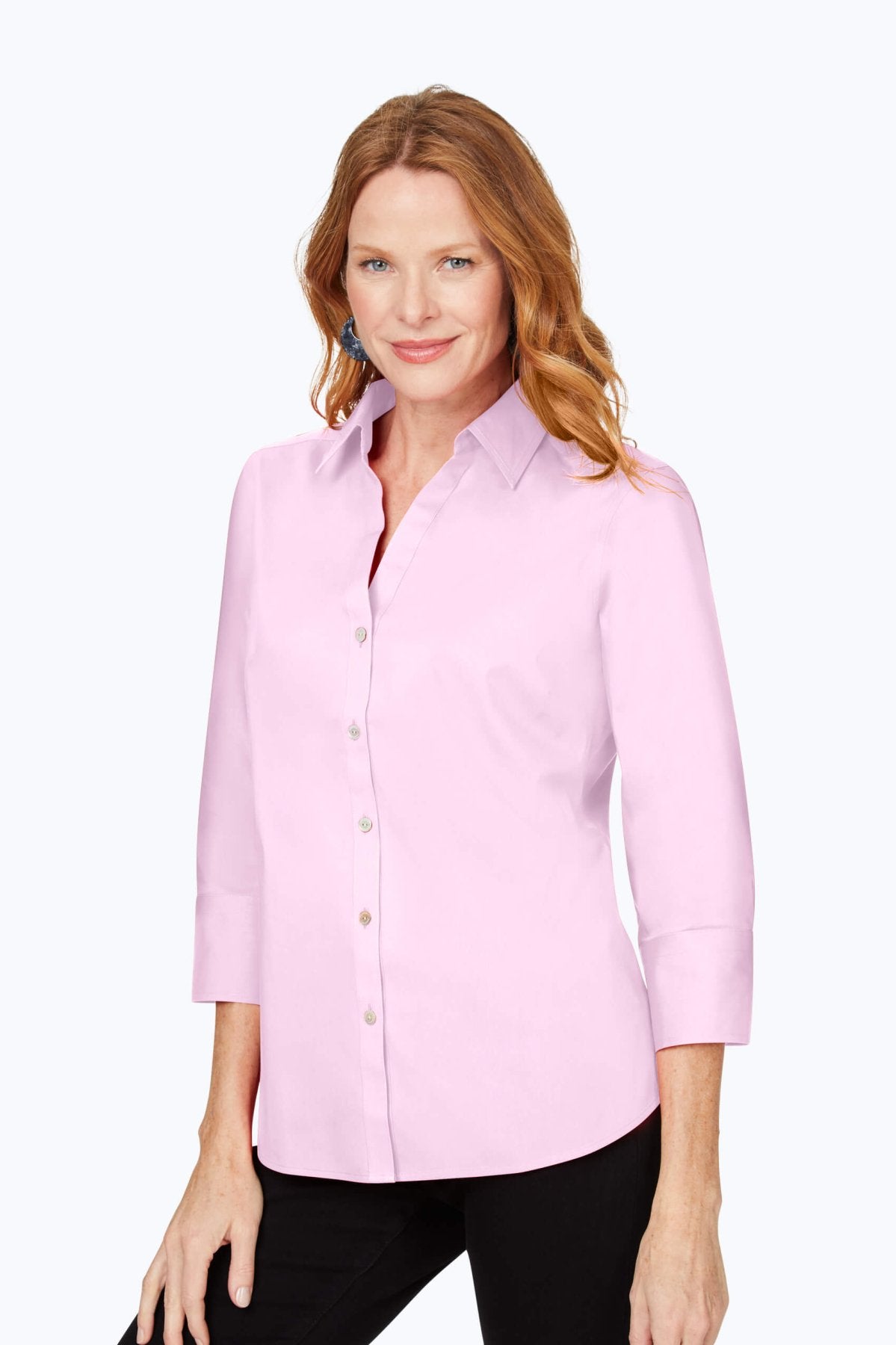 Mary Stretch Non-Iron Shirt #color_pink whisper