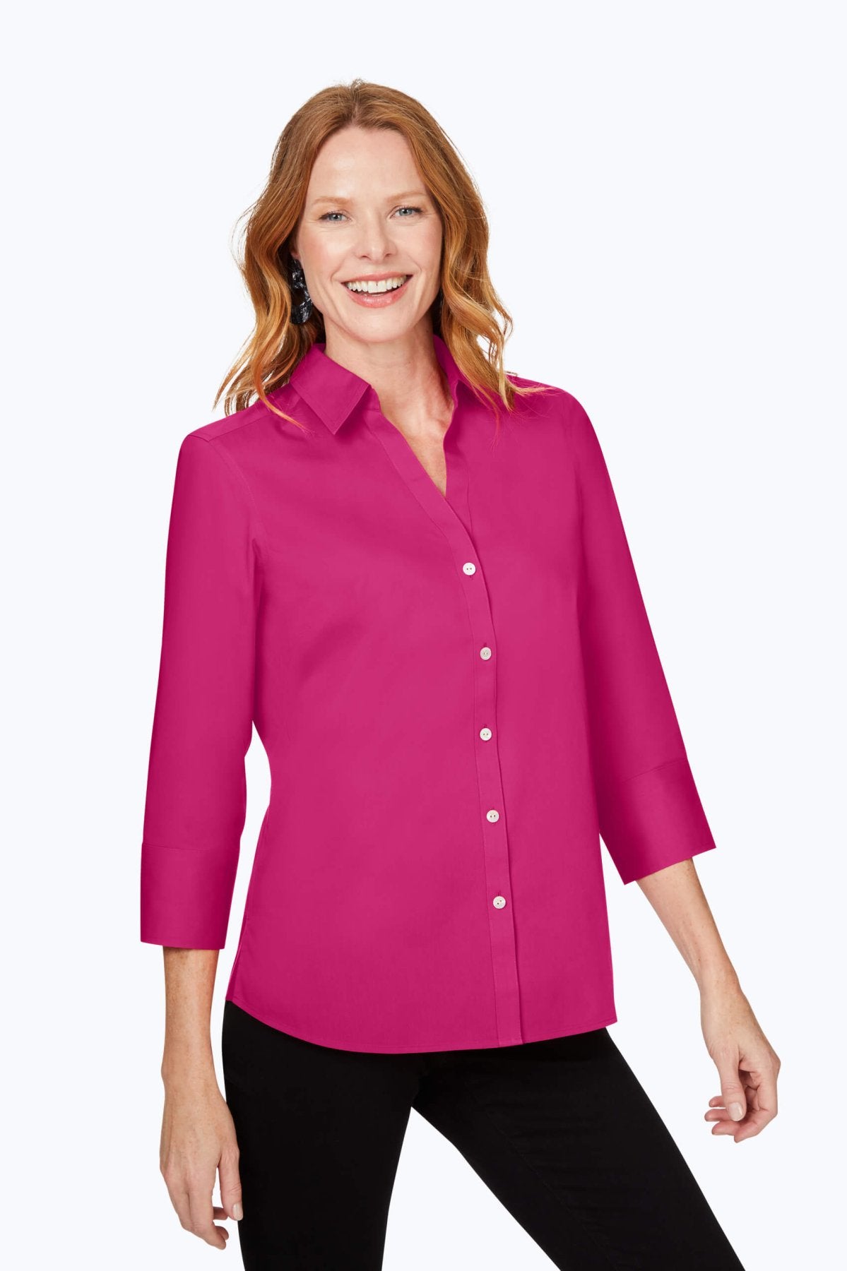 Mary Stretch Non-Iron Shirt #color_pink rosato