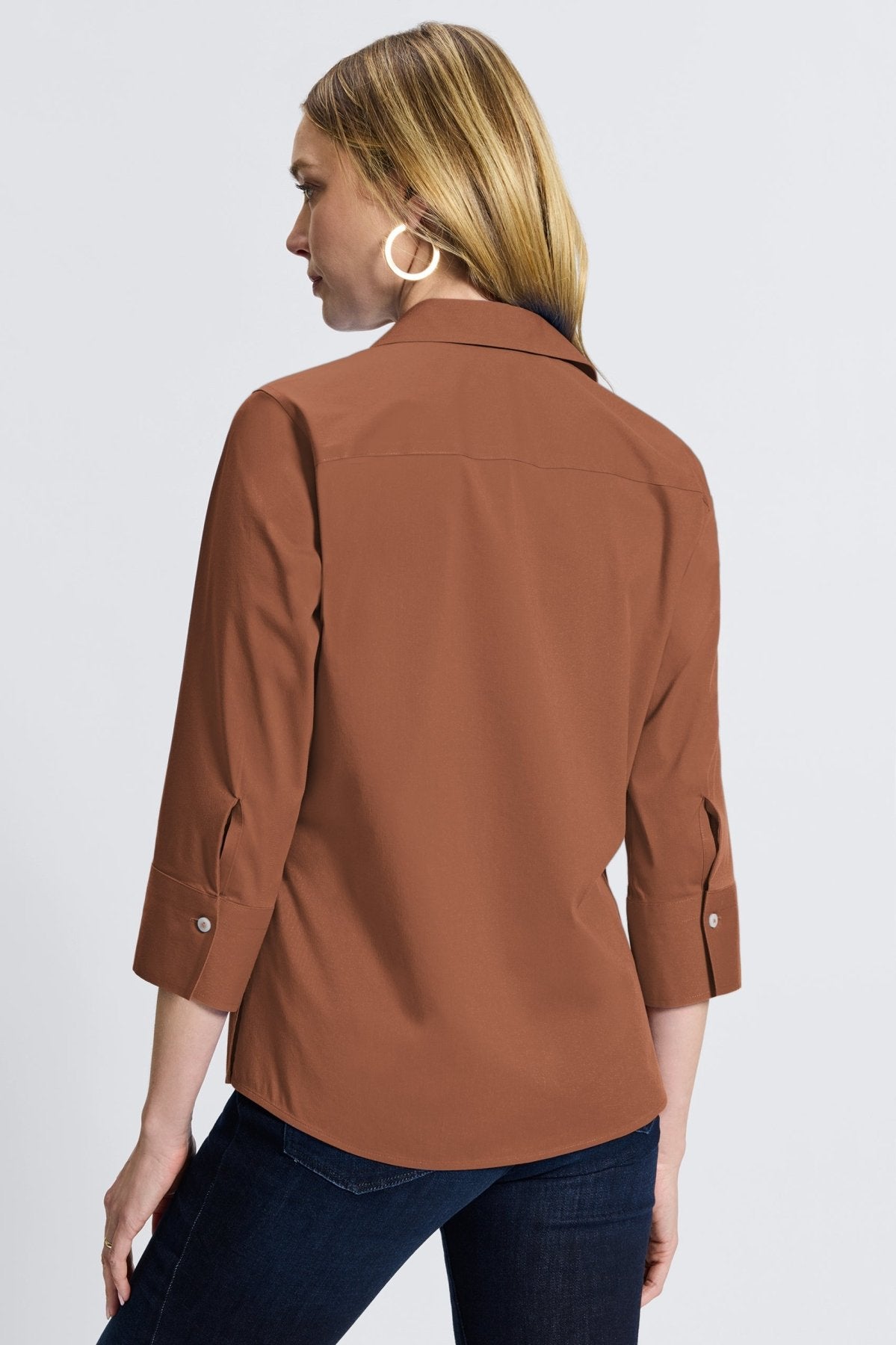 Mary No Iron Stretch 3/4 Sleeve Shirt