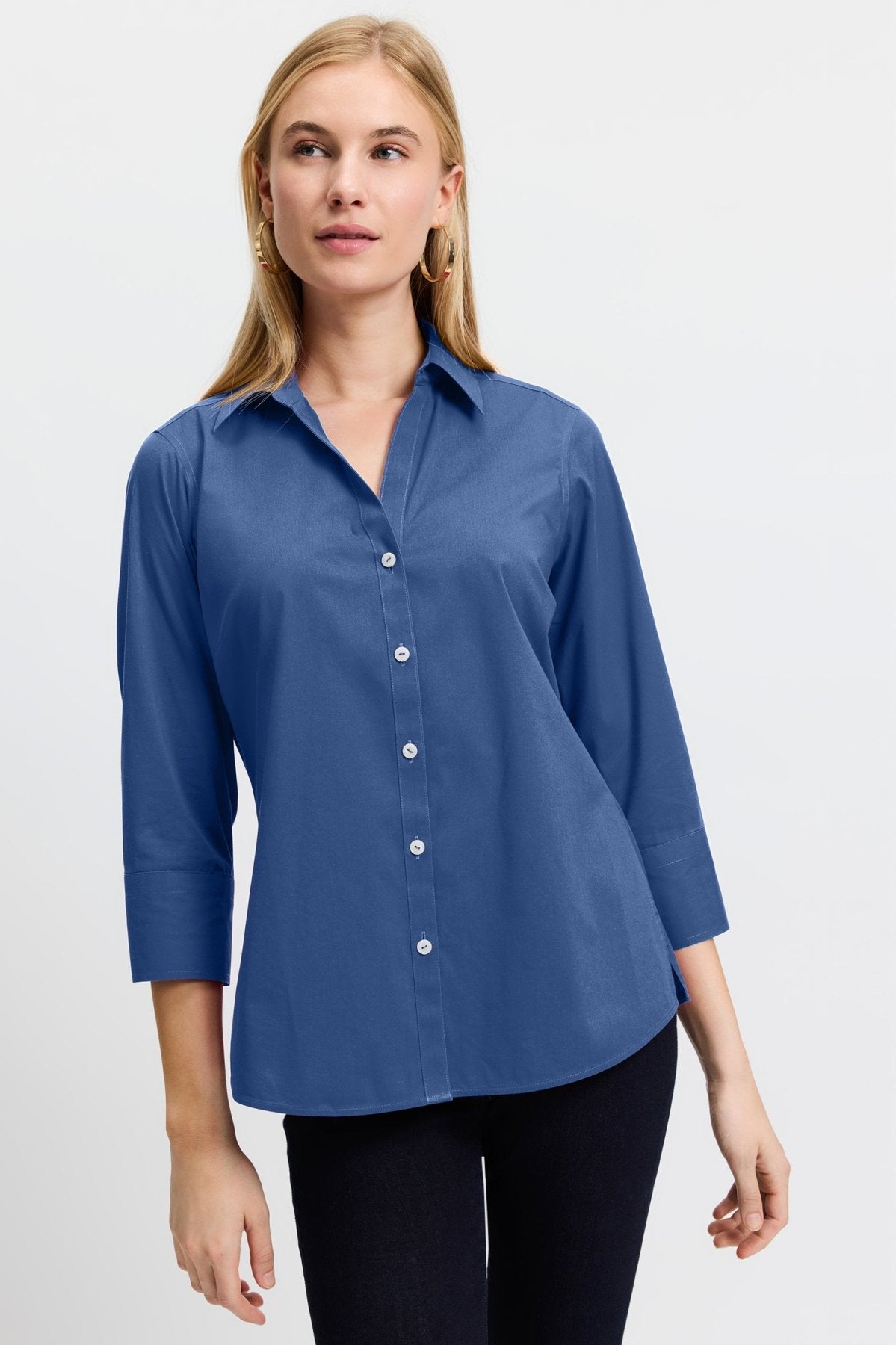 Mary No Iron Stretch 3/4 Sleeve Shirt