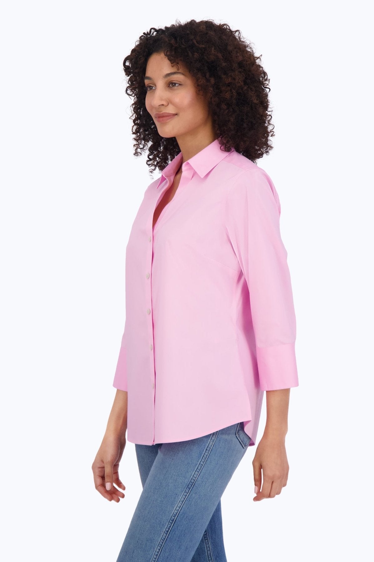 Mary No Iron Stretch 3/4 Sleeve Shirt