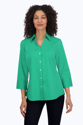 Mary No Iron Stretch 3/4 Sleeve Shirt