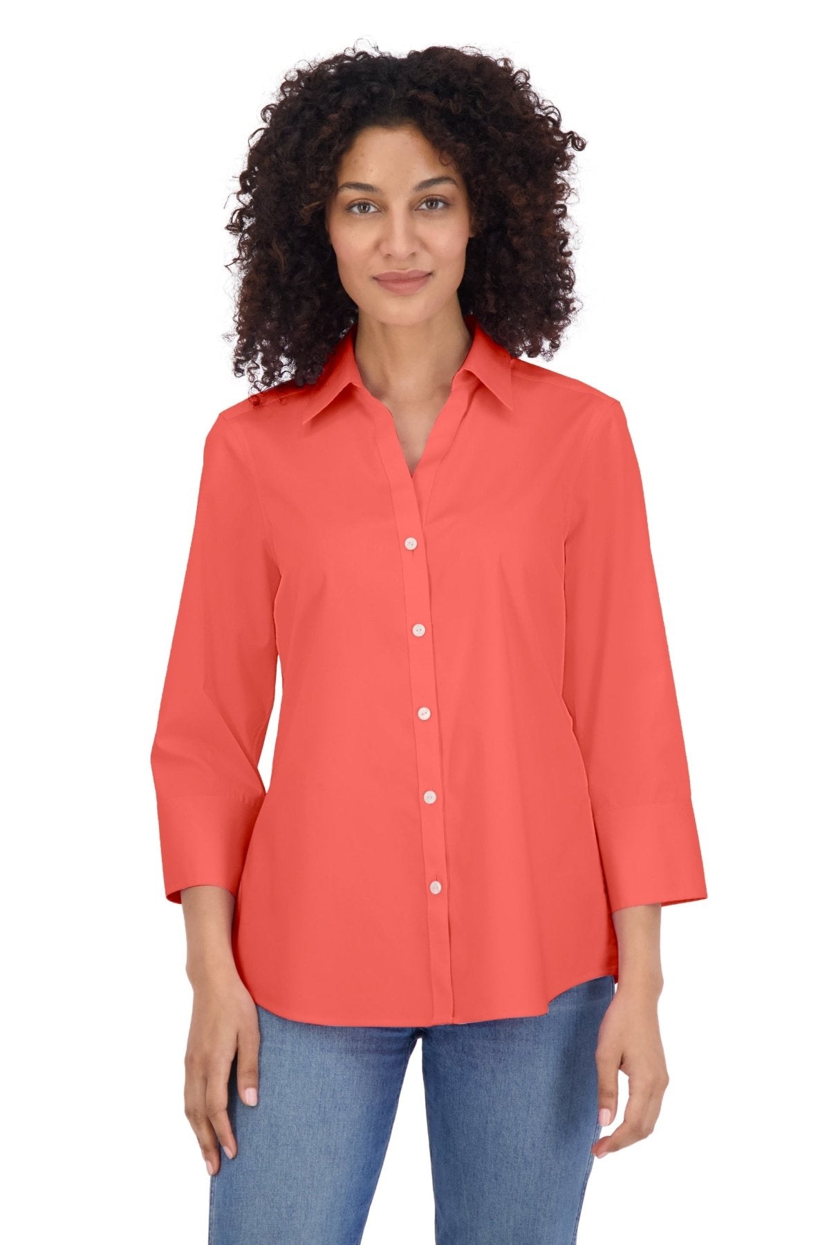 Mary No Iron Stretch 3/4 Sleeve Shirt