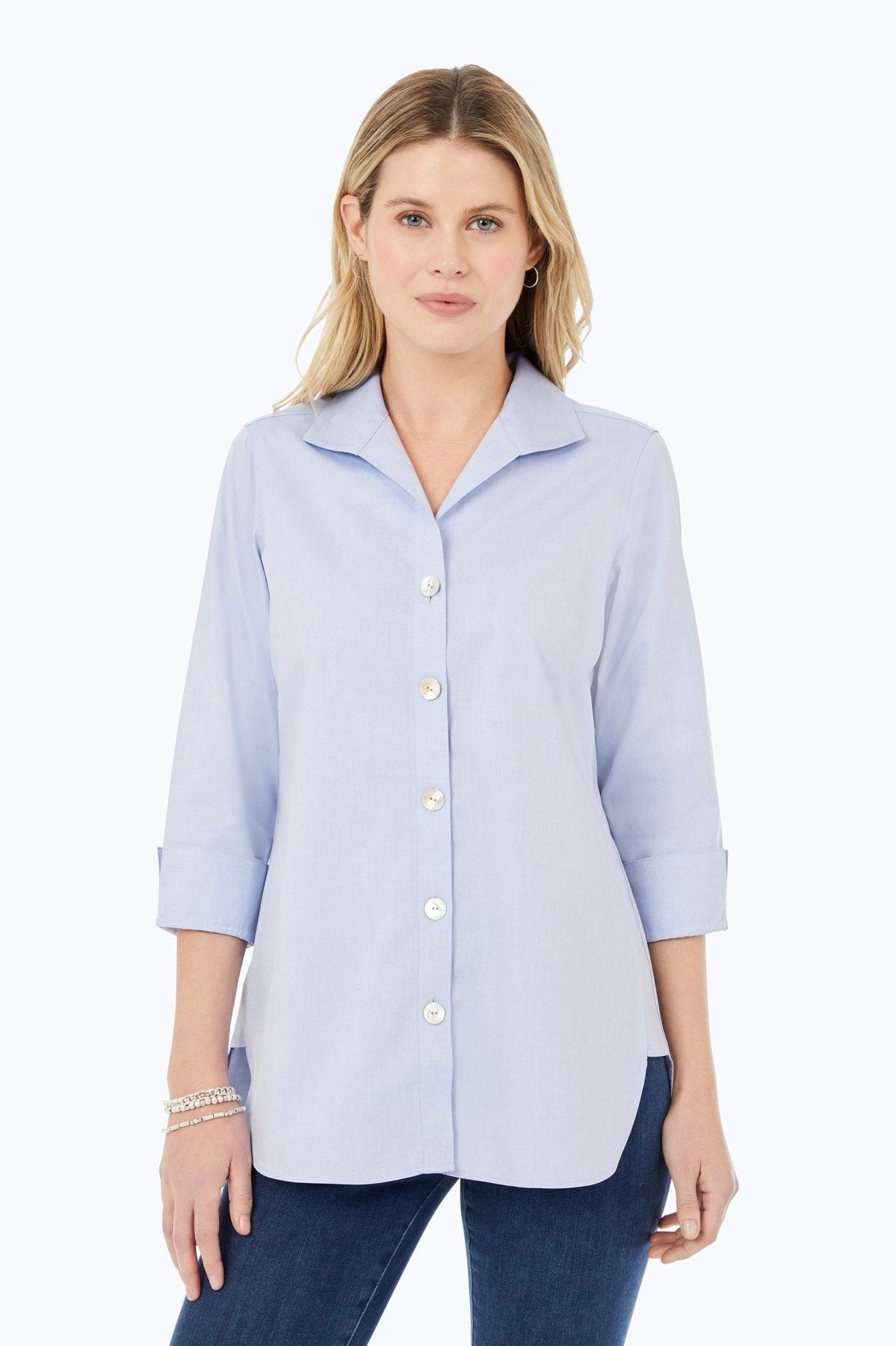 Pandora No Iron Pinpoint 3/4 Sleeve Tunic