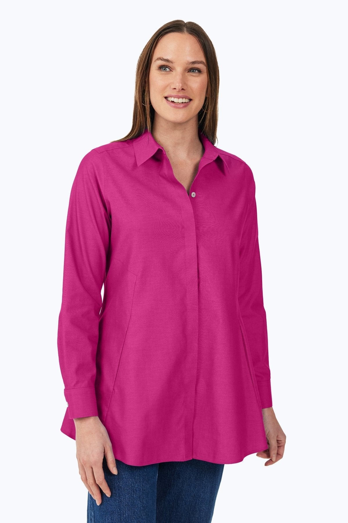 Cici Essential Pinpoint No Iron Tunic