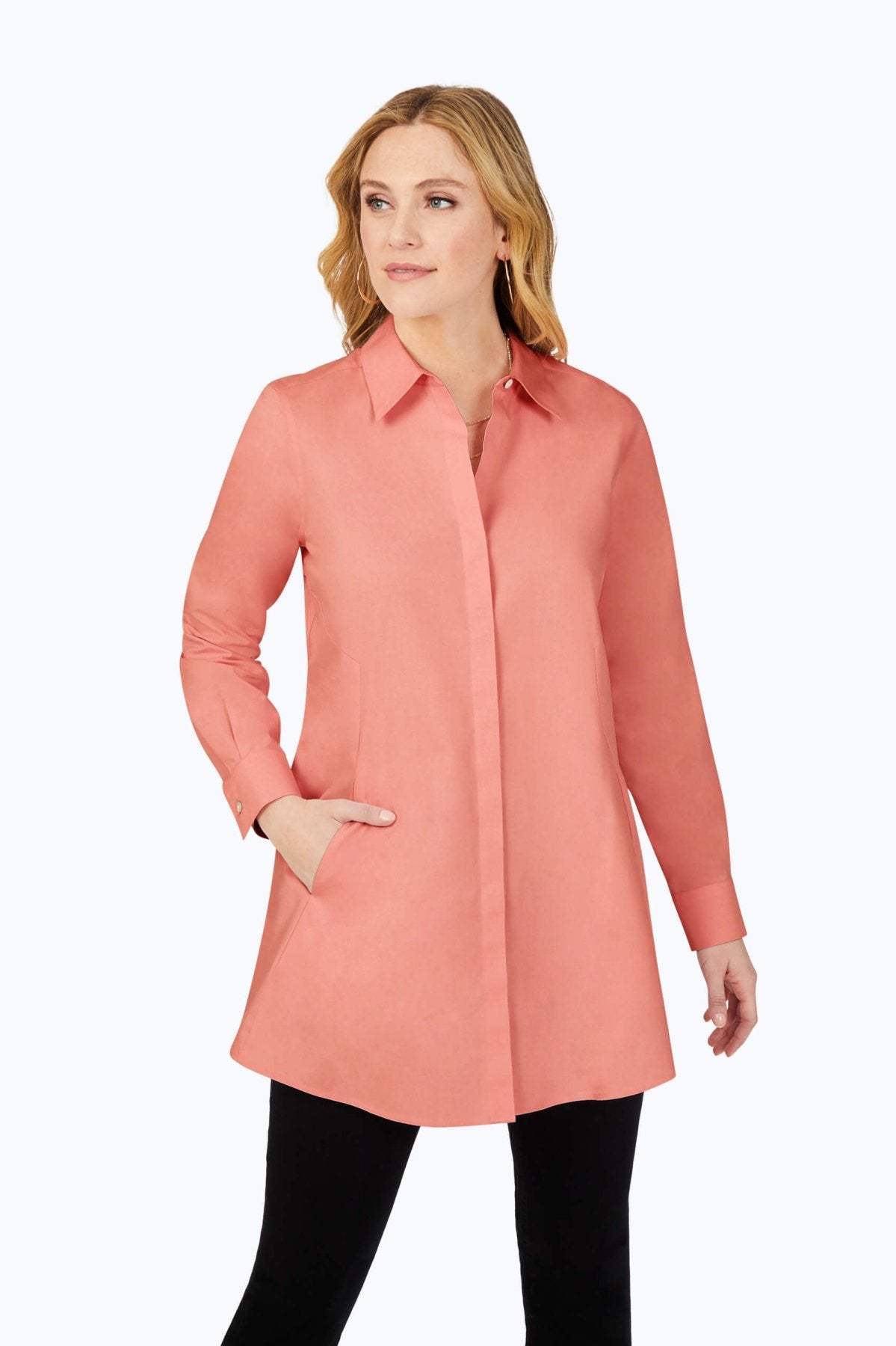 Cici Essential Pinpoint No Iron Tunic