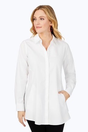 Cici Essential Pinpoint No Iron Tunic