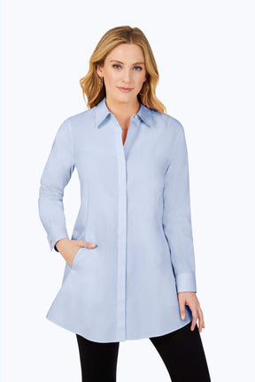 Cici Essential Pinpoint Non-Iron Tunic