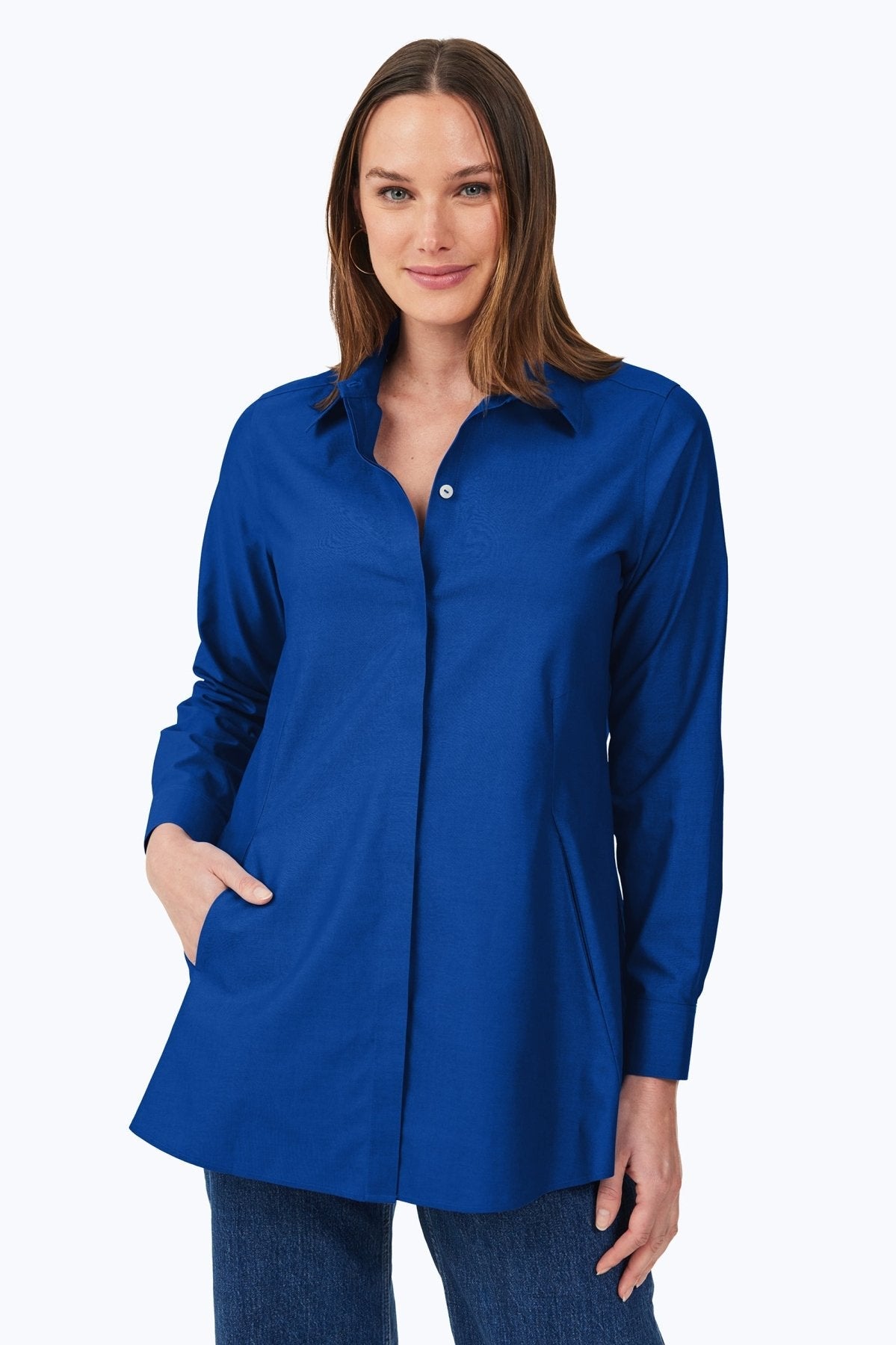 Cici Essential Pinpoint No Iron Tunic