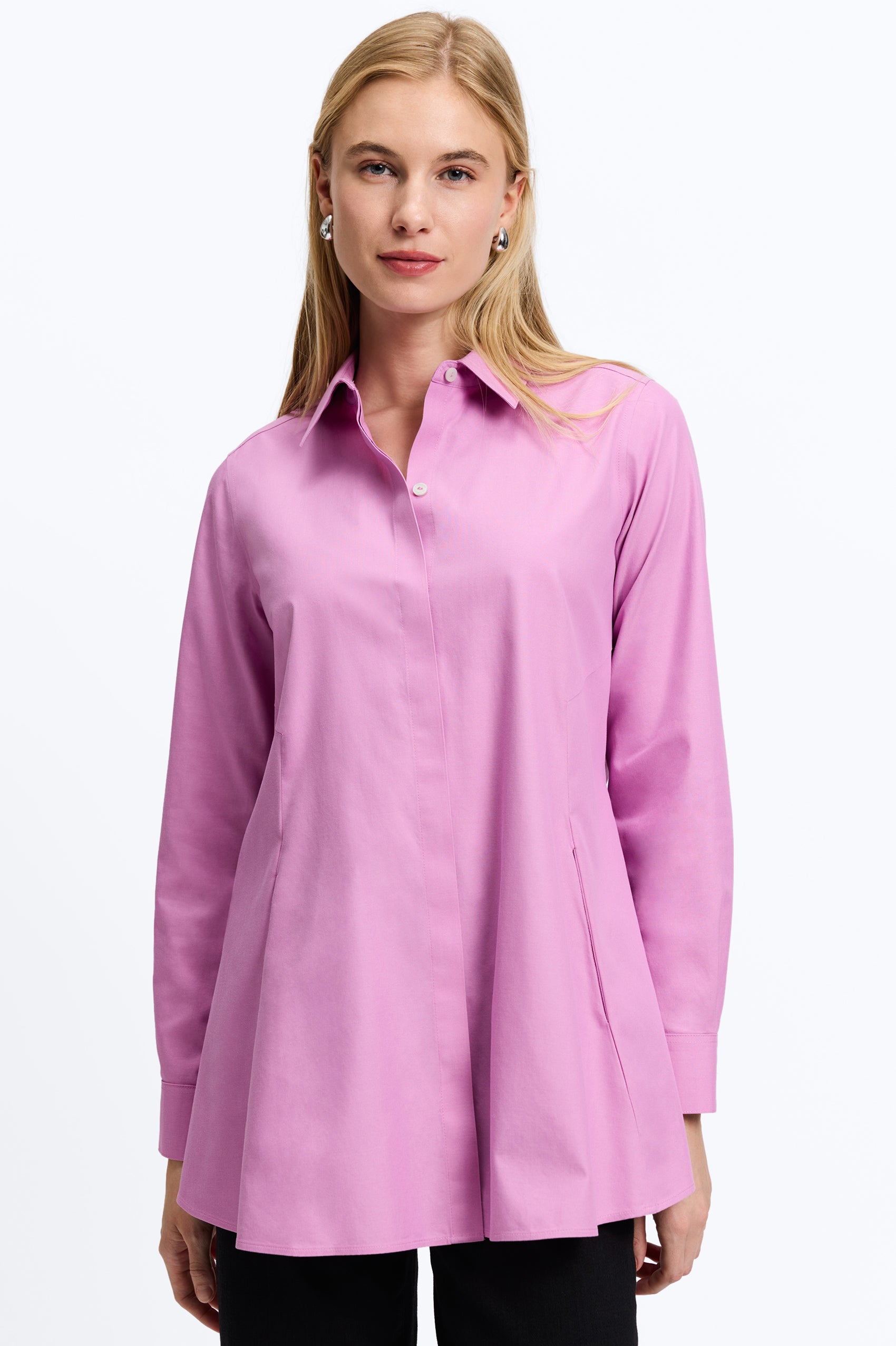 Cici Essential Pinpoint No Iron Tunic