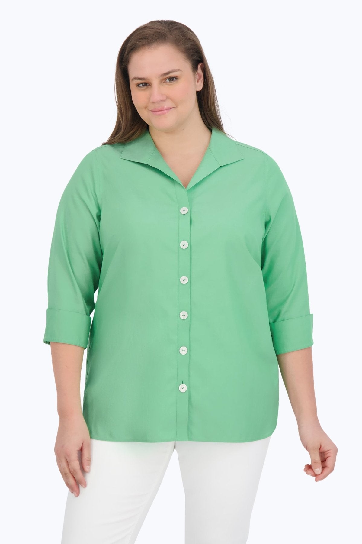 Pandora Plus Essential Pinpoint Non-Iron Tunic- Foxcroft