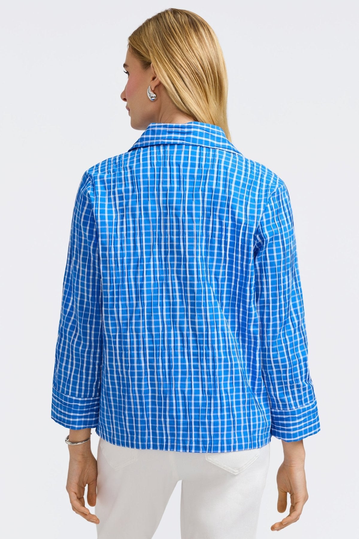 Sammy Crinkle 3/4 Sleeve Popover Shirt Jacket