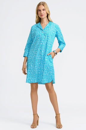 Sloane Tonal Cheetah 3/4 Sleeve Dress