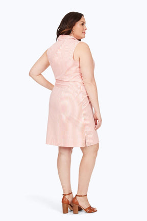 Capri Plus Non-Iron Twill Stripe Dress