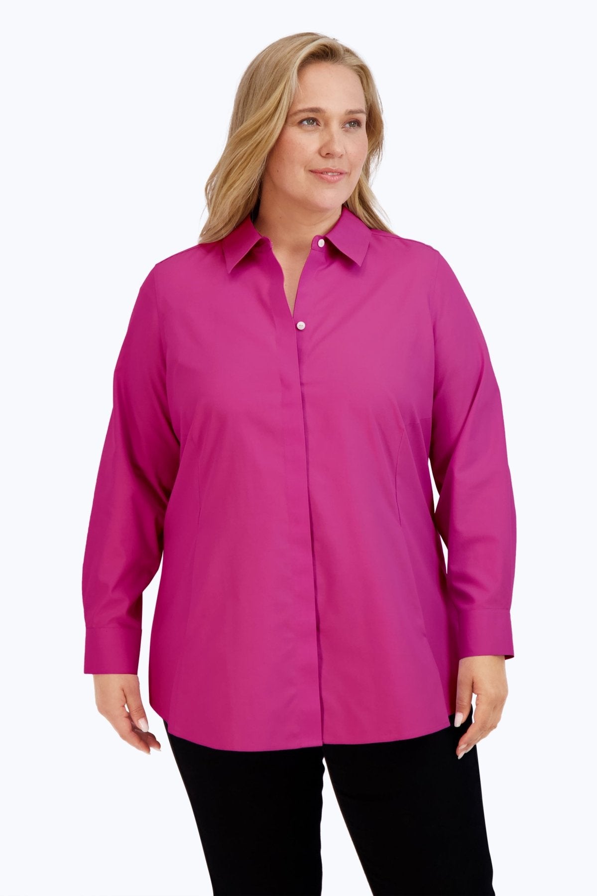 Cici Plus Pinpoint Non-Iron Tunic