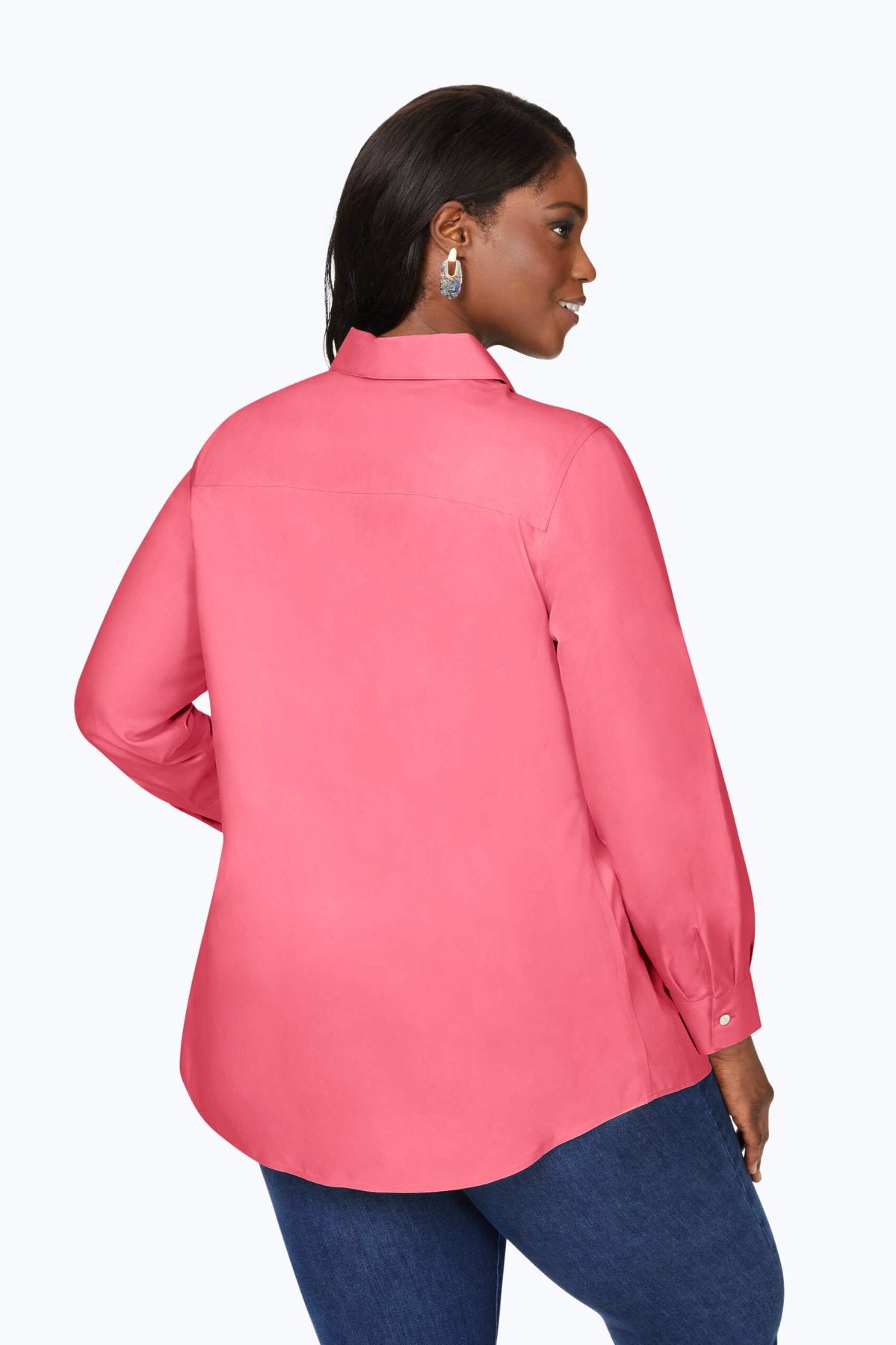 Cici Plus Pinpoint Non-Iron Tunic