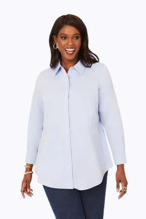 Cici Plus Essential Pinpoint No Iron Tunic