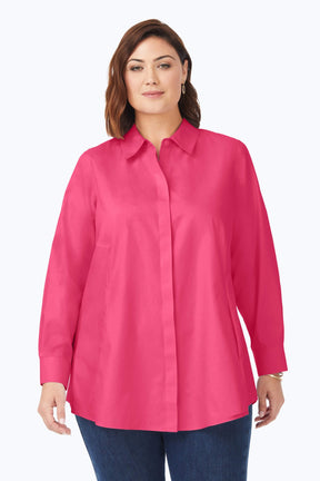 Cici Plus Pinpoint Non-Iron Tunic