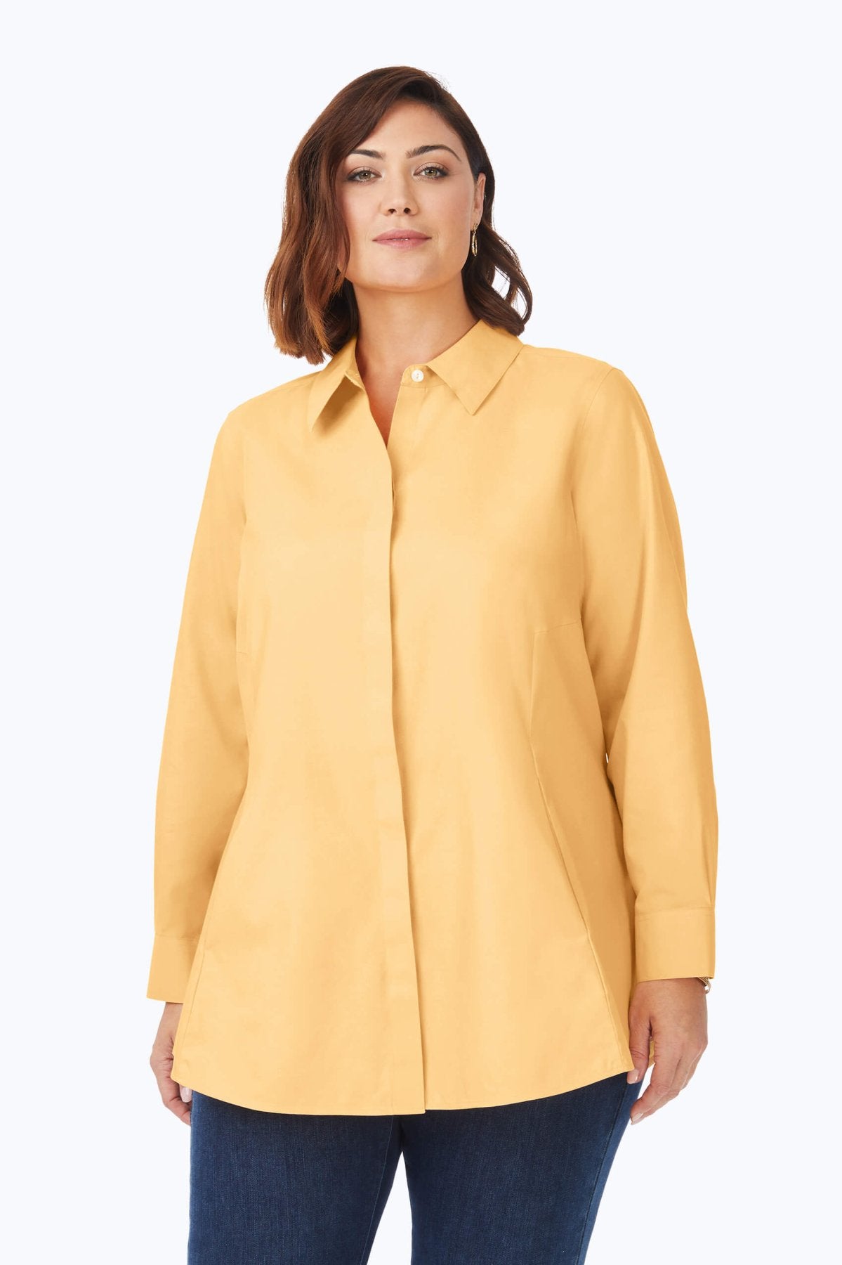 Cici Plus Pinpoint Non-Iron Tunic