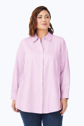 Cici Plus Pinpoint Non-Iron Tunic