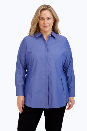 Cici Plus Essential Pinpoint No Iron Tunic