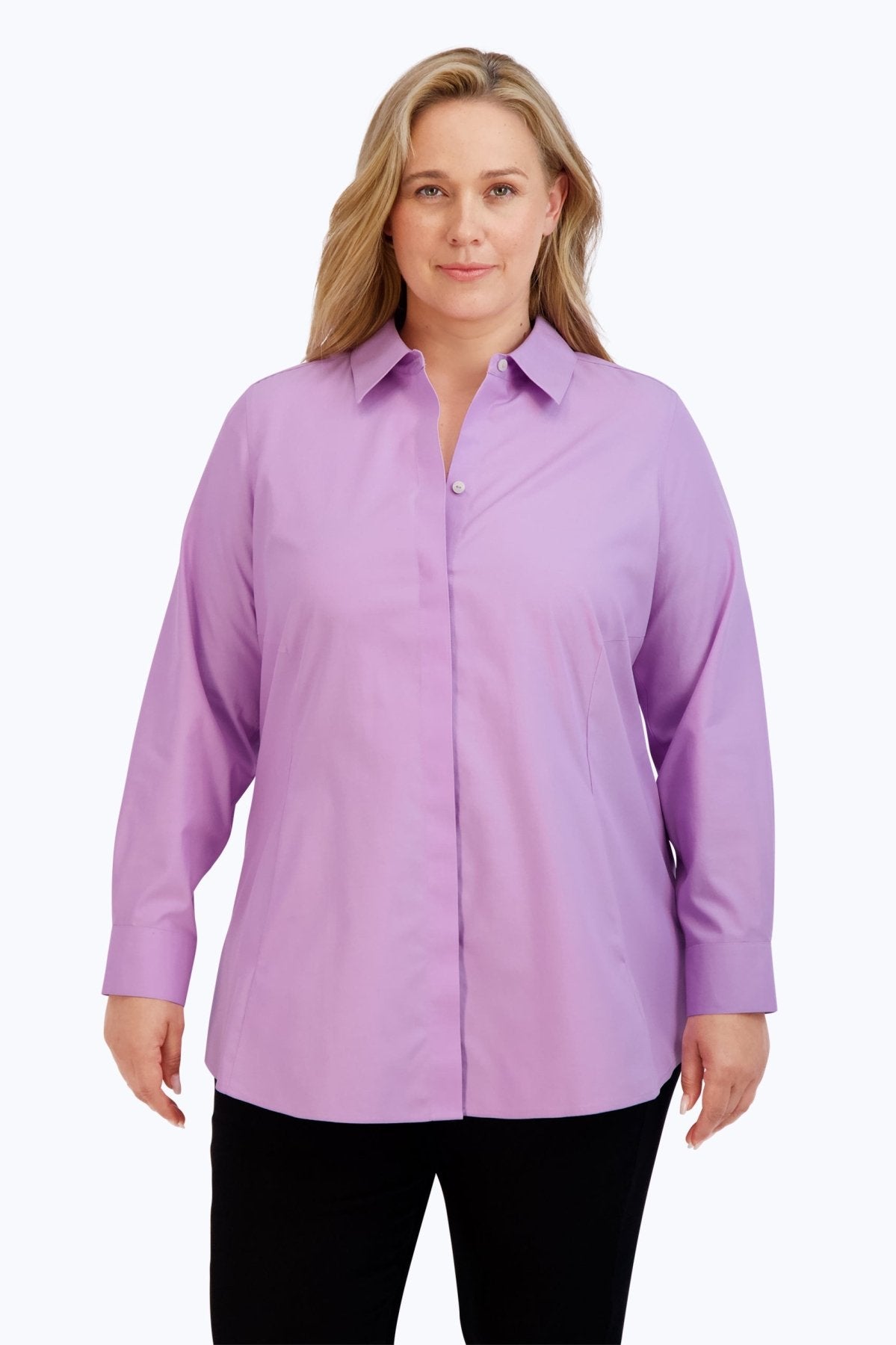 Cici Plus Essential Pinpoint No Iron Tunic