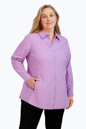 Cici Plus Essential Pinpoint No Iron Tunic