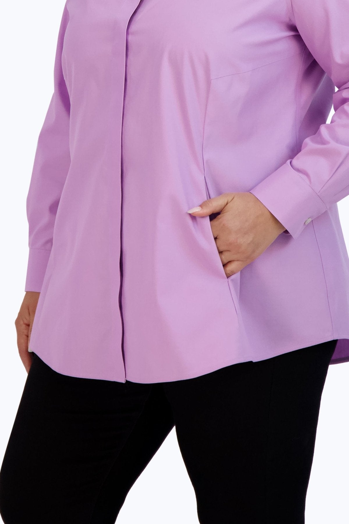 Cici Plus Essential Pinpoint No Iron Tunic