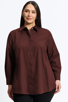 Cici Plus Essential Pinpoint No Iron Tunic