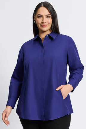 Cici Plus Essential Pinpoint No Iron Tunic