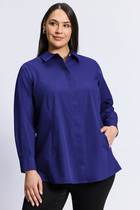 Cici Plus Essential Pinpoint No Iron Tunic