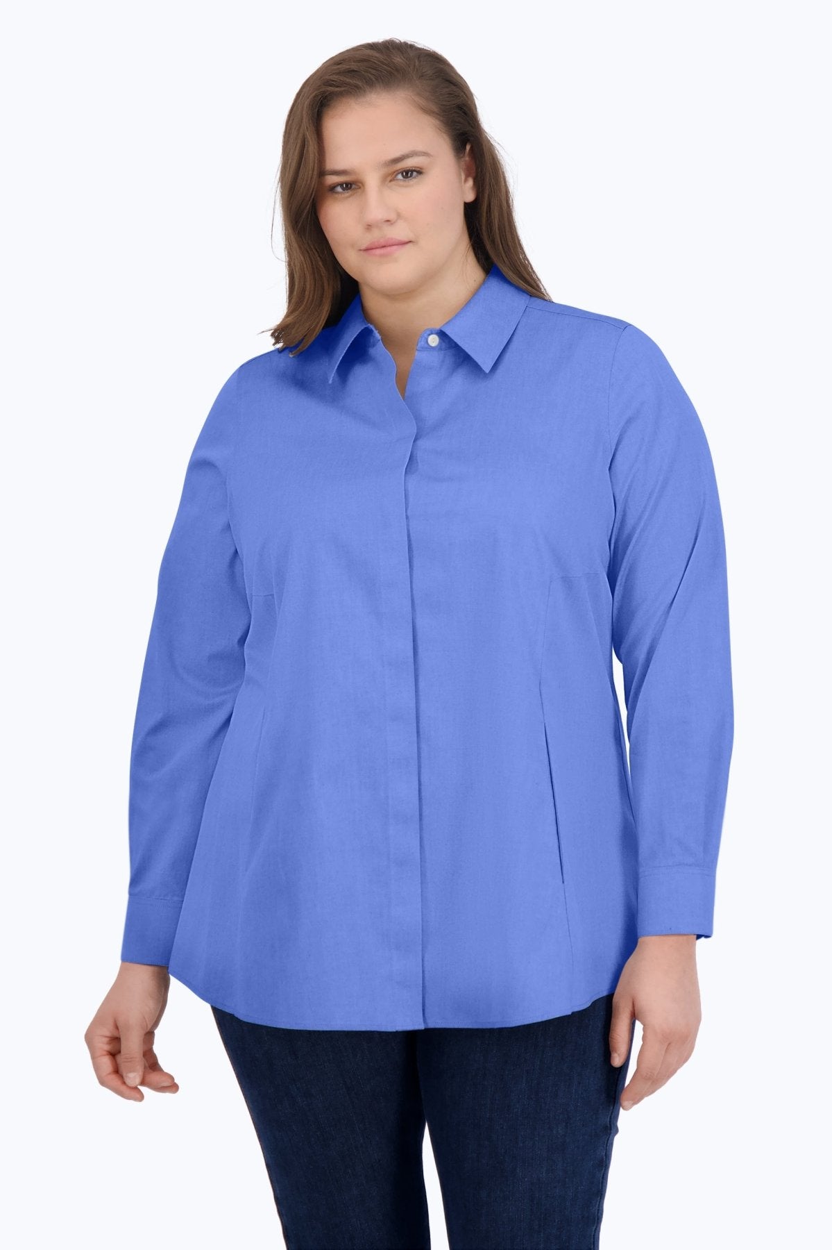 Cici Plus Essential Pinpoint No Iron Tunic