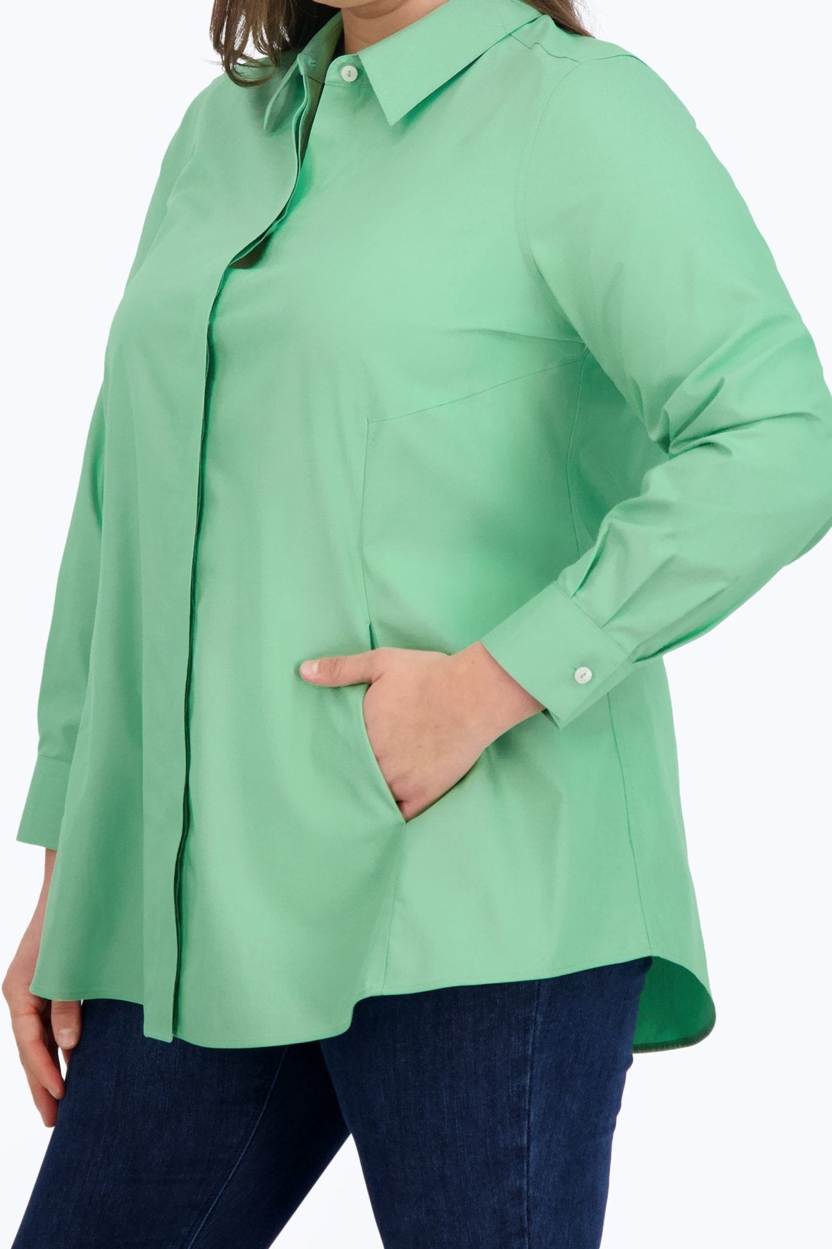 Cici Plus Essential Pinpoint No Iron Tunic