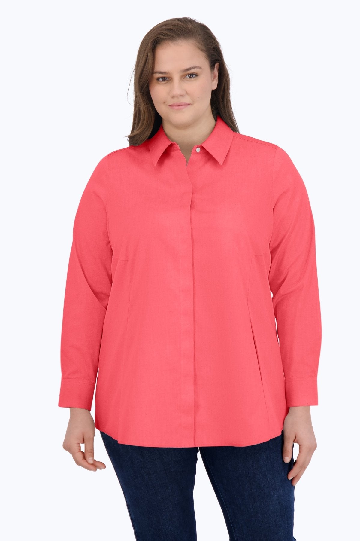 Cici Plus Essential Pinpoint No Iron Tunic