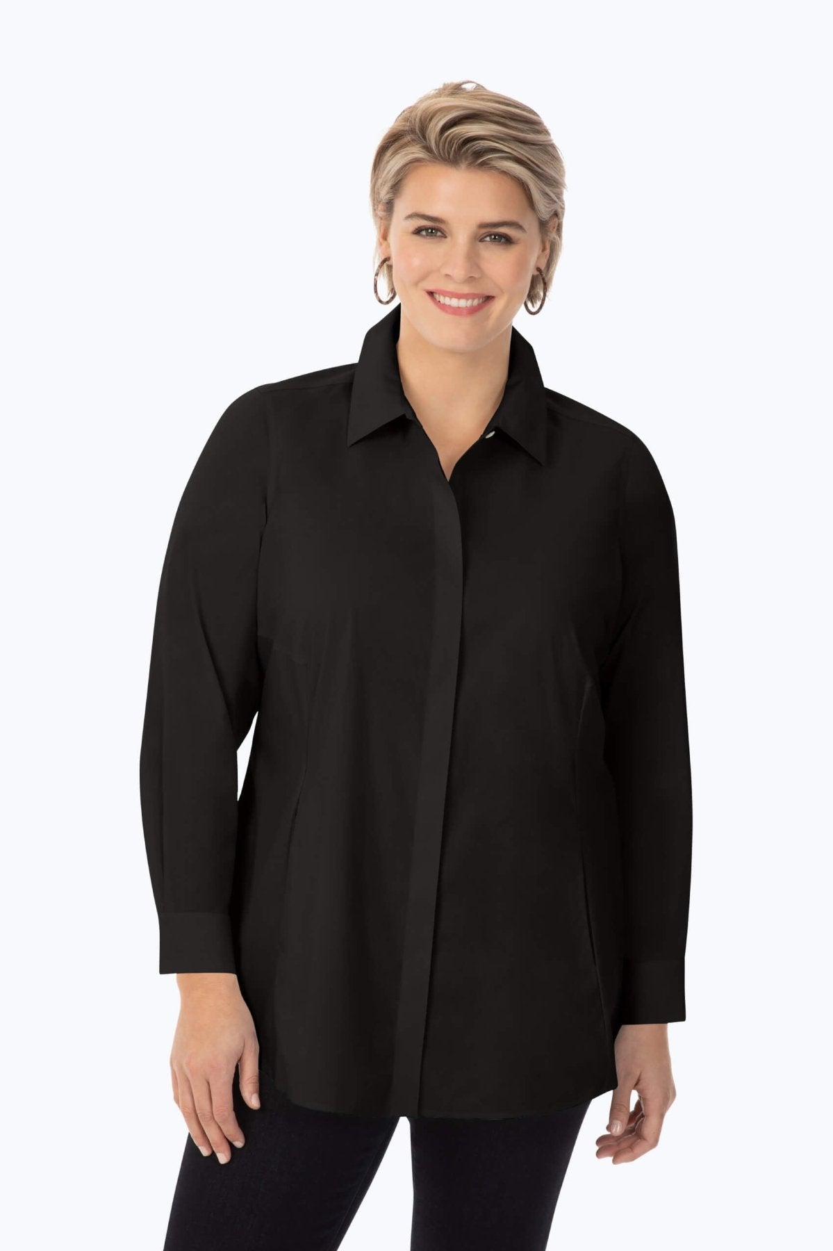 Cici Plus Essential Stretch Non-Iron Tunic