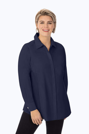 Cici Plus Essential Stretch Non-Iron Tunic