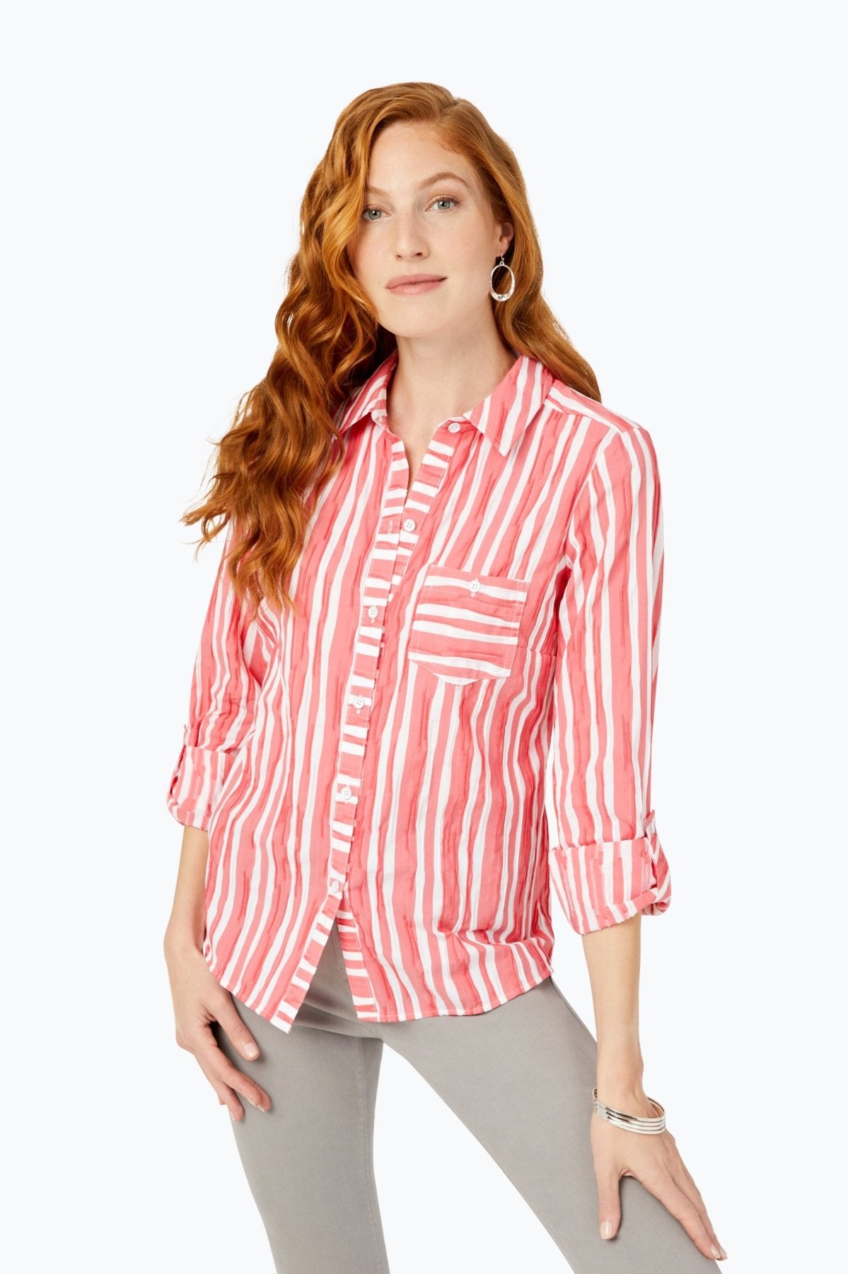 Hampton Beach Stripe Crinkle Shirt