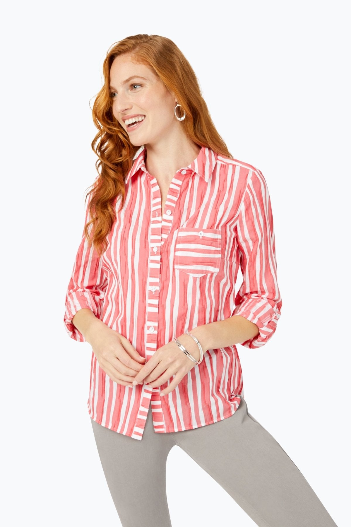 Hampton Beach Stripe Crinkle Shirt