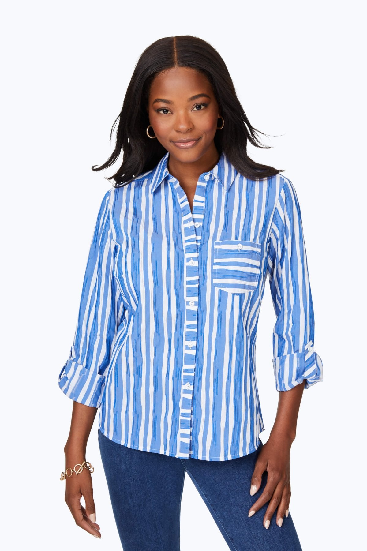 Hampton Beach Stripe Crinkle Shirt