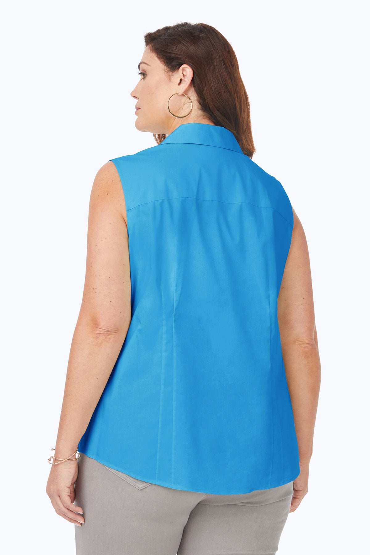 Taylor Plus Essential Stretch No Iron Sleeveless Shirt