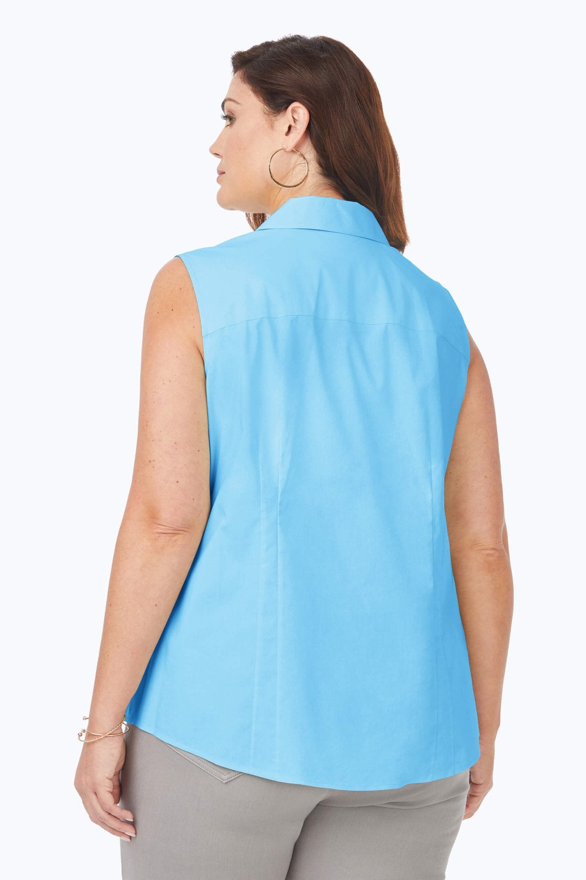 Taylor Plus Essential Stretch No Iron Sleeveless Shirt