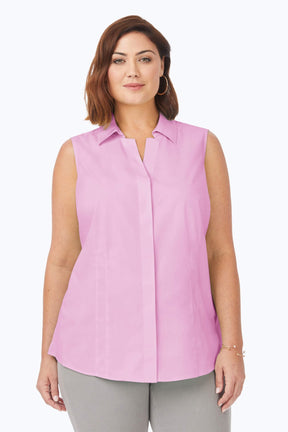 Taylor Plus Essential Stretch No Iron Sleeveless Shirt