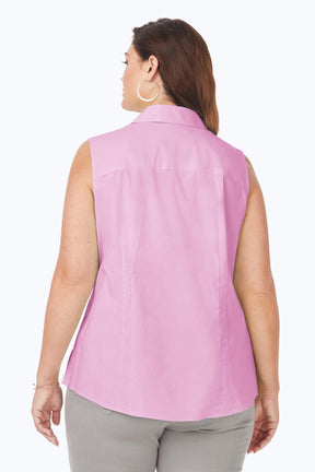 Taylor Plus Essential Stretch No Iron Sleeveless Shirt