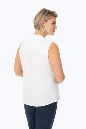 Taylor Plus Essential Stretch Non-Iron Sleeveless Shirt