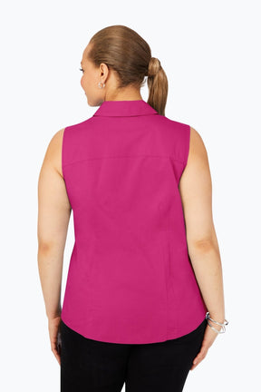 Taylor Plus Essential Stretch No Iron Sleeveless Shirt