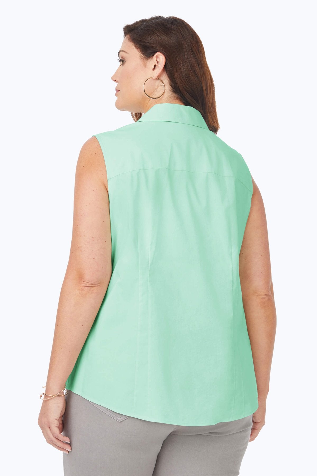 Taylor Plus Essential Stretch Non-Iron Sleeveless Shirt