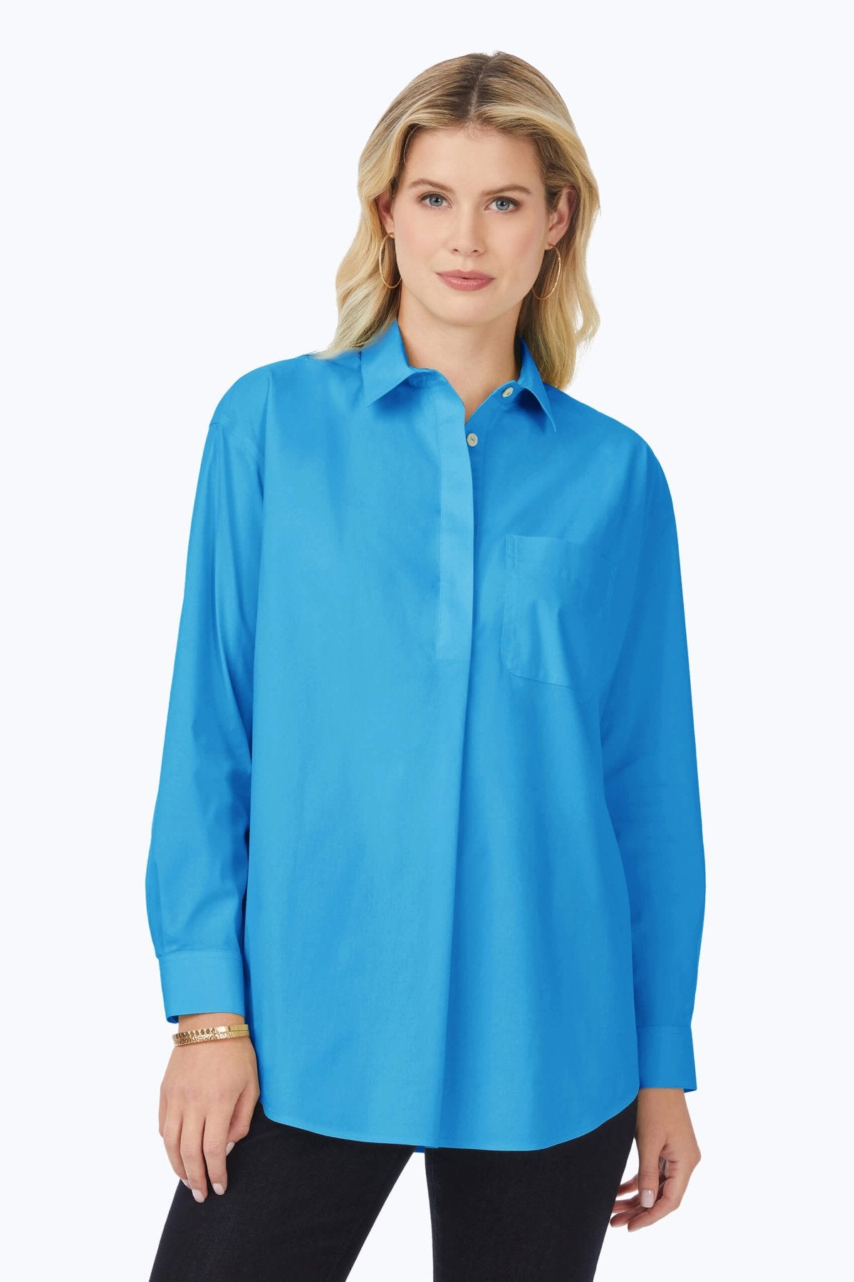 Lacey Stretch Non-Iron Pullover Tunic